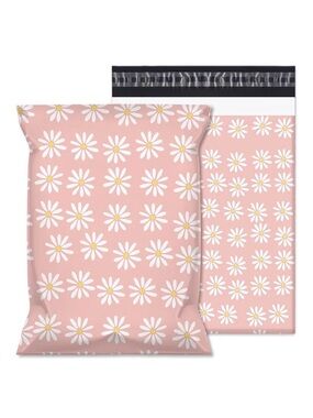10Pk 10x13 Pink Daisy Poly Mailers